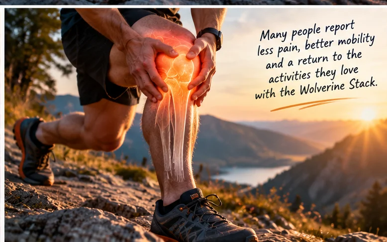 Conceptual image of an active person holding their knee, illustrating the mobility and recovery experiences people discuss